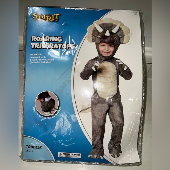 Spirit Other - Spirit Roaring Triceratops Costume - Brown and Cream